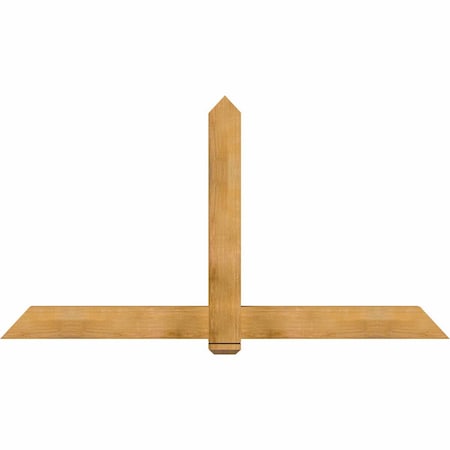 Ekena Millwork Eugene Rough Sawn Timber Gable Bracket, Western Red Cedar, 84"W x 45"H x 4"D x 6"F, 13/12 Pitch GBW084X45X0406EUG00RWR